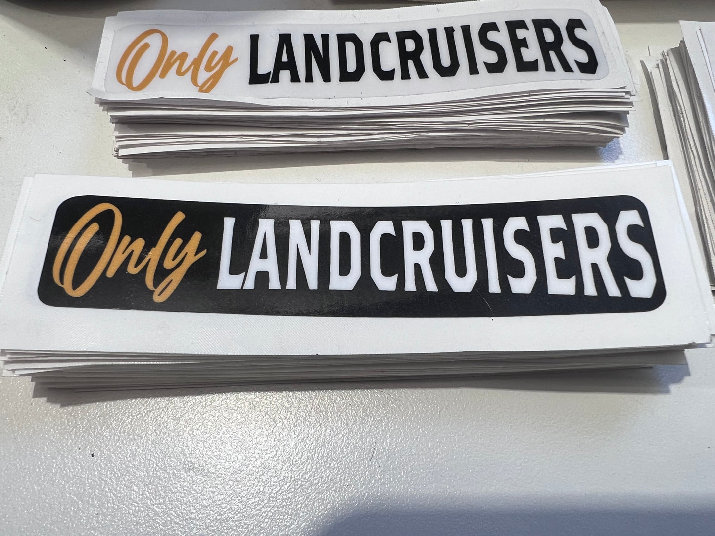 Only Landcruisers text sticker