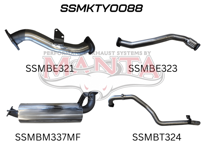 Manta Performance 3" HZJ105 Turbo Back Exhaust System