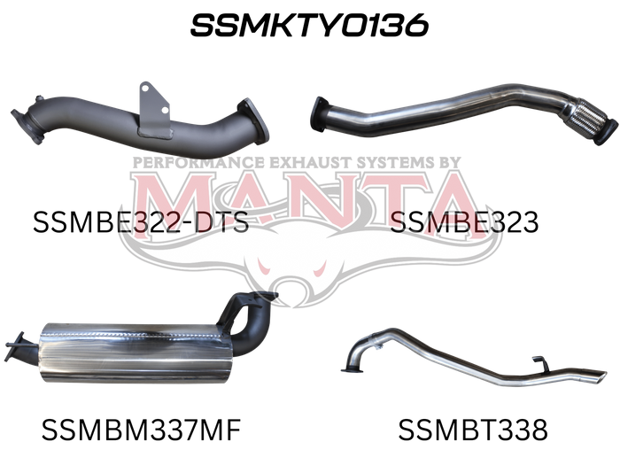 Manta Performance HZJ80 3" Turbo back Exhaust System